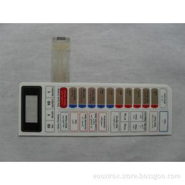 PET And 3M Adhesive Glossy Microwave Oven Membrane Touch Sw